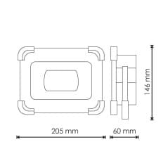 Projecteur Solaire Rechargeable 30W IP66