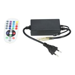 Controleur et Connecteur câble ruban led 230V RGB prise télécommande IR