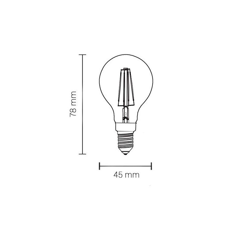 Lot 2 ampoules LED à filament T25 E14 136lm 1W = 15W Ø2.5cm Diall blanc  chaud