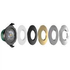 Lumare Spot LED encastrable 4W | Ultra plat, profondeur d'encastrement 27mm  | Ø68mm diamètre du trou de perçage | Spot salon, salle de bain | 230V 