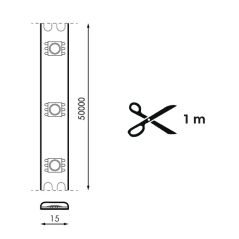 Ruban LED 220V 14,4W/m IP65 Ambre