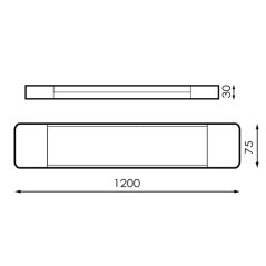 Réglette LED 120cm 40W