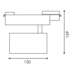 Projecteur intérieur Triphasé 30W Blanc