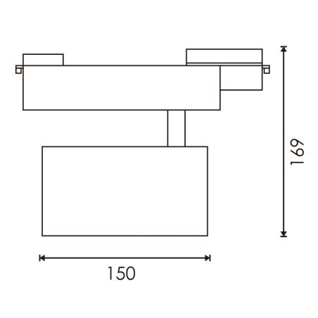 Projecteur intérieur Triphasé 30W Blanc