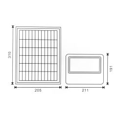 Projecteur solaire 100W IP65