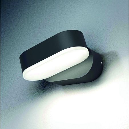 Applique murale orientable 6W noir IP54