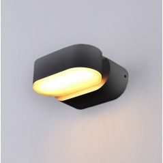 Applique murale orientable 6W noir IP54