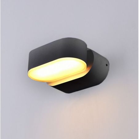 Applique murale orientable 6W noir IP54