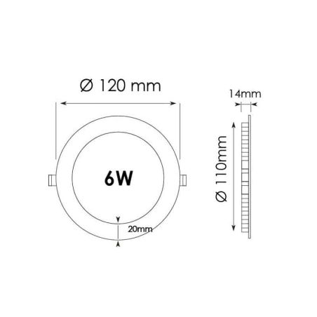 Spot extra plat 6W