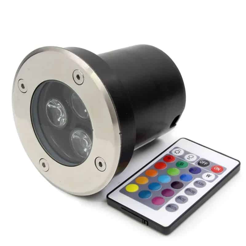 Spot encastrable extérieur 3W IP65 RGB