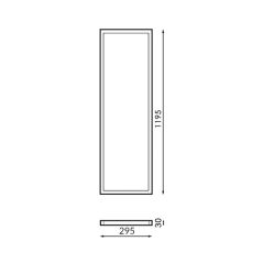 Dalle LED 120x30cm 40W CCT IP40