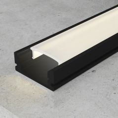 Profilé aluminium Noir Ruban LED 17,4x7mm