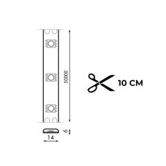 Ruban LED 220V 12W/m IP65 Blanc Neutre