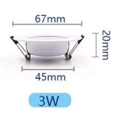 Spot extra plat 3W – Perçage 45mm