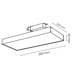 Projecteur intérieur monophasé 40W Noir