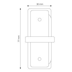 Connecteur droit Rail monophasé blanc