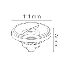 Ampoule AR111 GU10 15W 24°