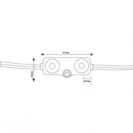 Chaîne de 20 Modules de 2 Leds Samsung 12V 1W IP68