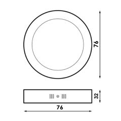 Plafonnier 5W