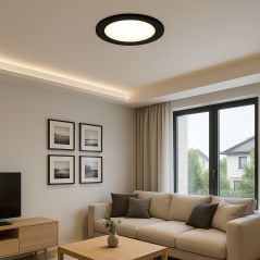 Spot extra plat 6W Noir