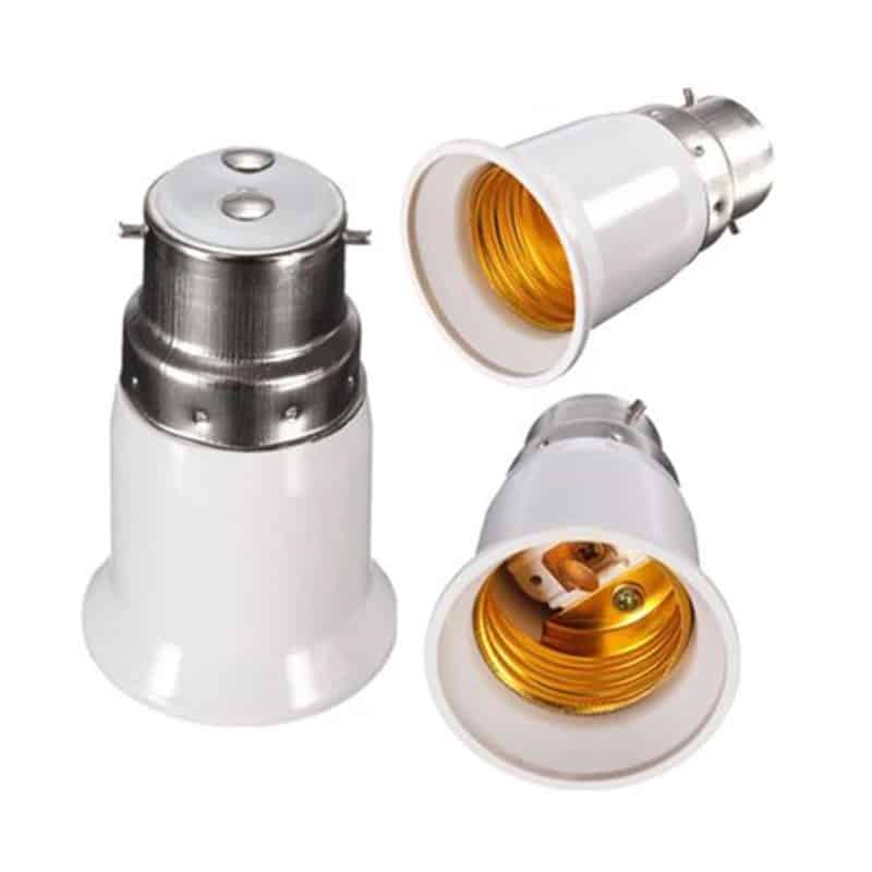 CROWN LED Lot de 3 adaptateurs de culot de lampe de qualité supérieure -  Blanc - Culot GU10 vers culot E27 - Adaptateur de douille pour lampes LED  halogènes à économie d'énergie 