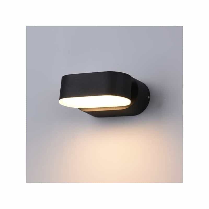 Applique murale orientable 6W noir IP54