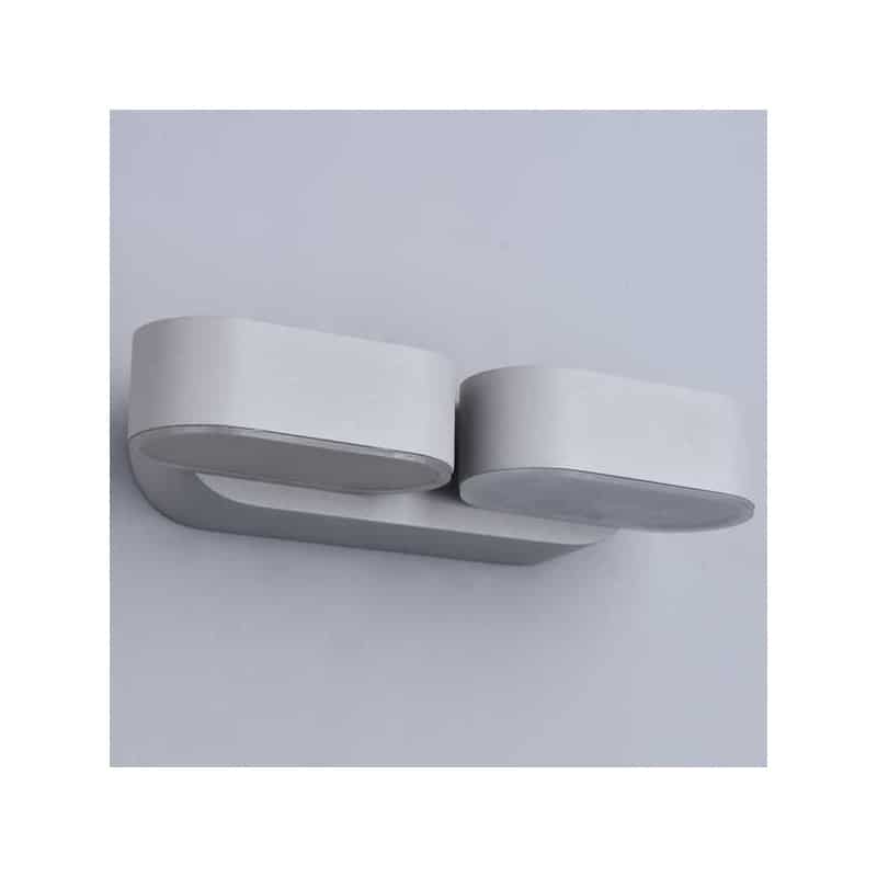 Applique murale orientable 2x6W gris IP54