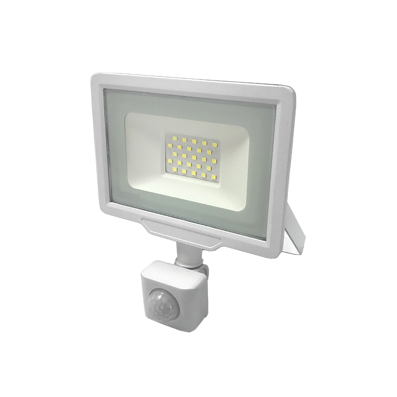 DLLT Projecteur LED 20 W avec détecteur de mouvement réglable, spot  extérieur LED double tête, étanchéité IP65, 1600 lm, 6000 K, lumière du  jour blanche, parc, garage et entrée : : Luminaires et Éclairage