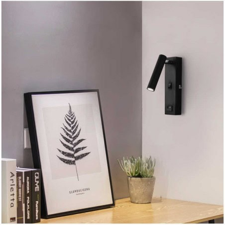 Applique murale 3W avec port USB